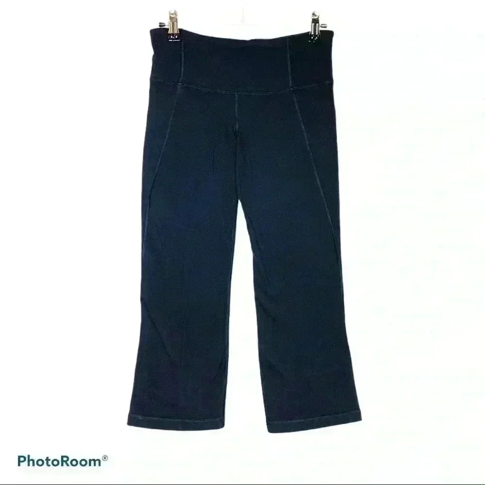 Lululemon Split Calf Solid Black Leggings - image 2